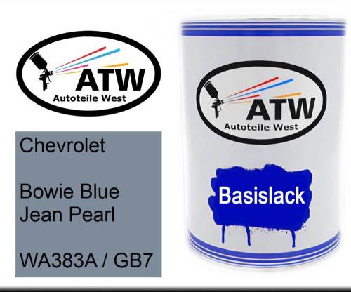 Chevrolet, Bowie Blue Jean Pearl, WA383A / GB7: 500ml Lackdose, von ATW Autoteile West.